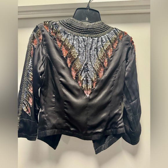 Topshop 100% Silk Beaded Embellished Jacket - Picture 5 of 7